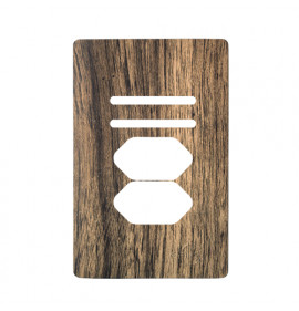 Placa p/ 2 Interruptores + 2 Tomadas (especial) - Novara Carvalho 